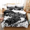 BERSERK Bedding Set Single Twin Full Queen King Size Bed Set Aldult Kid Bedroom Duvetcover Sets 1 - Berserk Merch