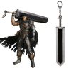 Berserk Guts Keychain Legend Warrior Black Zinc Alloy Sword Pendant Keyring New Weapons Key Chains Car - Berserk Merch