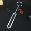 Game Berserk Guts Sword Keychain Legend Warrior Black Zinc Alloy Pendant Keyring Weapons Key Chains Car 4 - Berserk Merch
