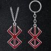 Japan PS4 Game Berserk Logo KeyChain Sword Wind Legends Warrior Sword Metal Keyring For Men Key - Berserk Merch