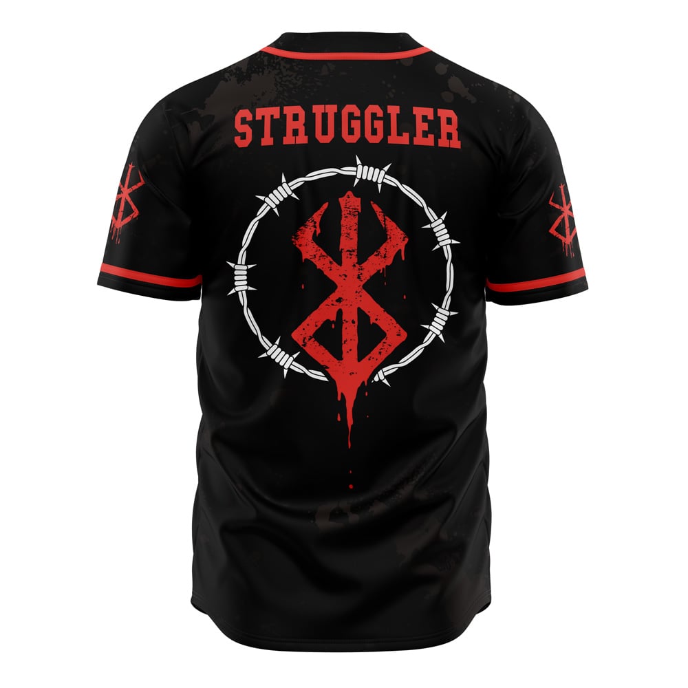 Struggler Berserk AOP Baseball Jersey AOP Baseball Jersey BACK Mockup - Berserk Merch