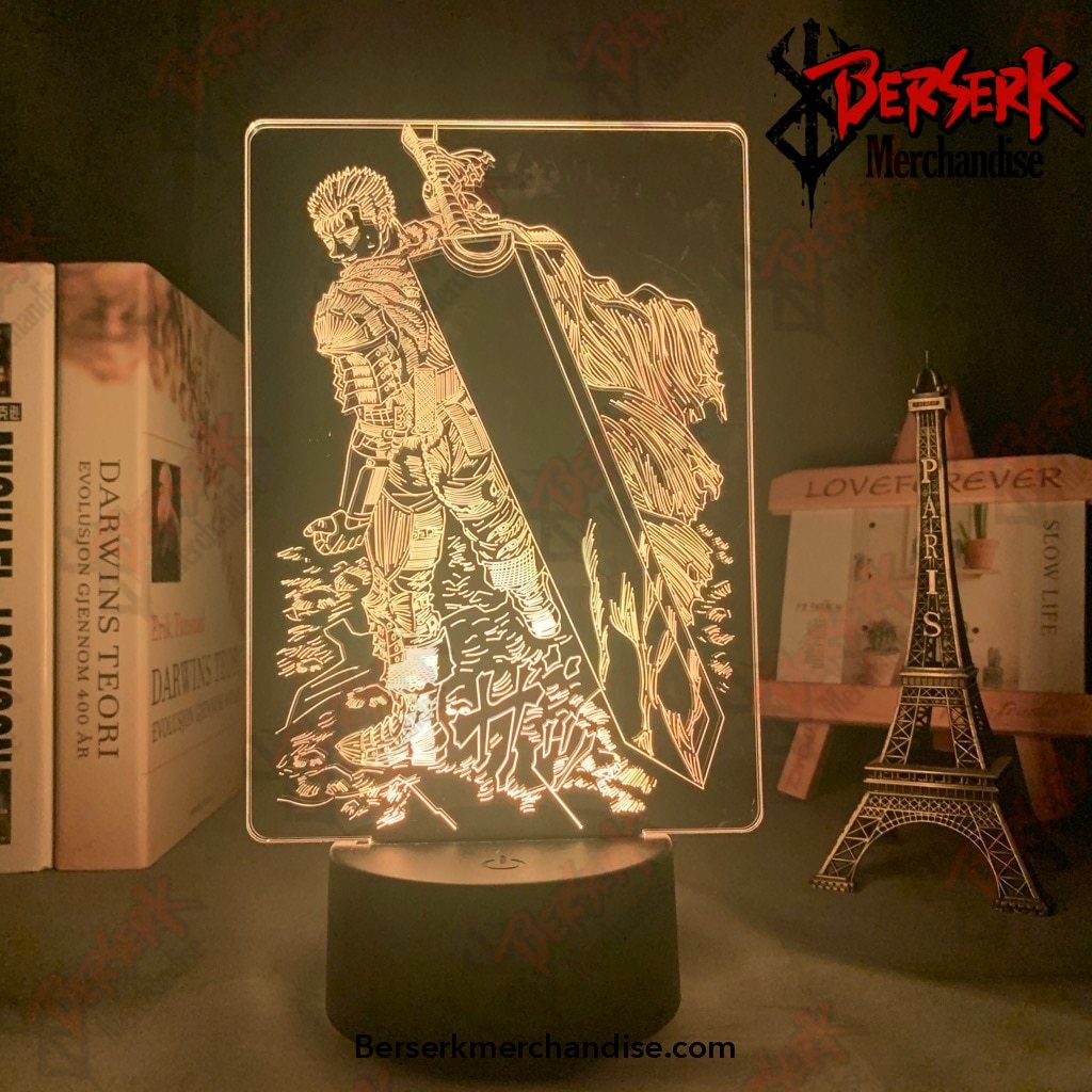 acrylic led night light anime berserk guts 675 - Berserk Merch