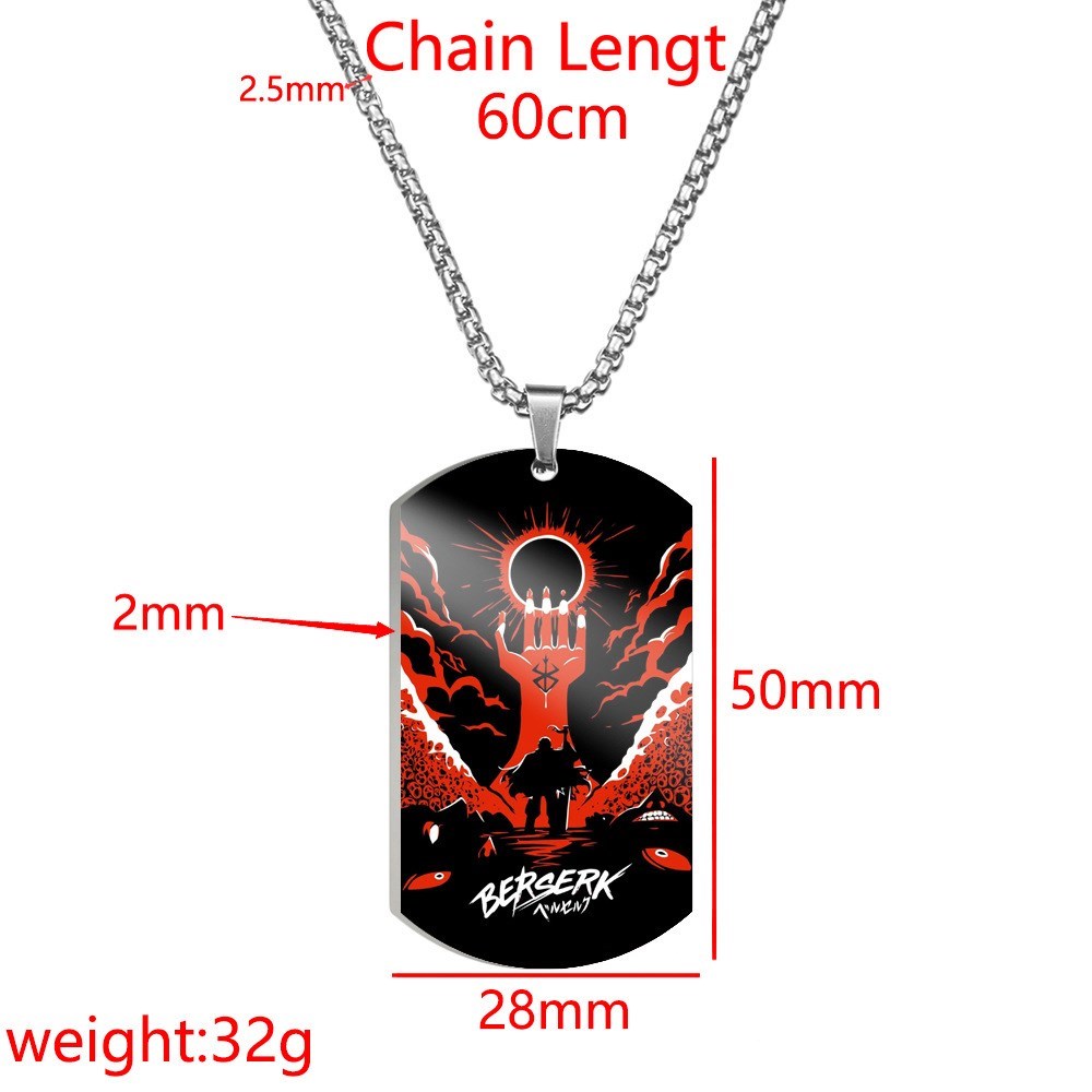 Anime Berserk Behelit Guts Necklace Cosplay Griffith Egg Of King The Golden Age Arc Stainless Steel 2 - Berserk Merch
