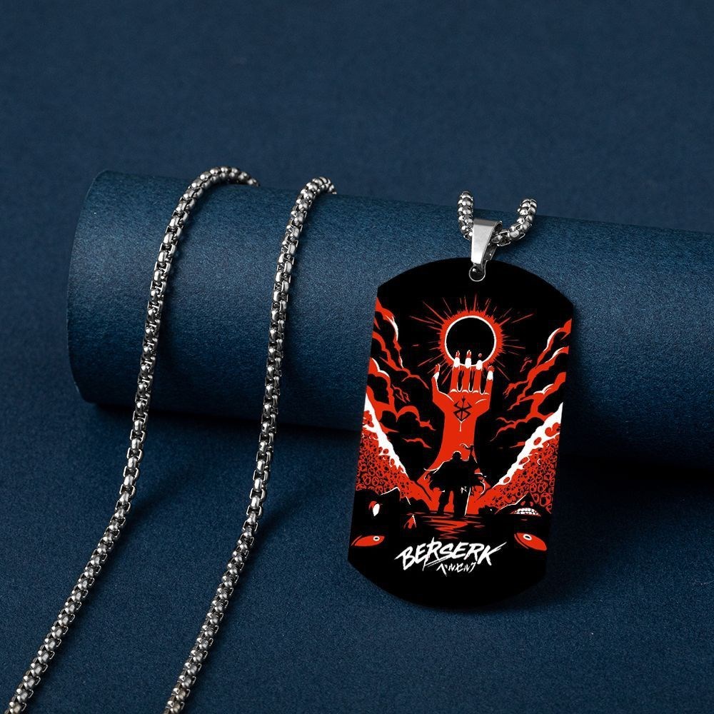 Anime Berserk Behelit Guts Necklace Cosplay Griffith Egg Of King The Golden Age Arc Stainless Steel 3 - Berserk Merch
