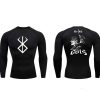 Anime Berserk Black Compression Gym Tshirts Men s Sports Quick Dry Summer Workout Fitness Long Slevee 1 - Berserk Merch