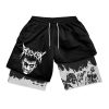 Anime Berserk Performance Shorts 3D Print Sport Running 2 in 1 Gym Shorts Training Men s - Berserk Merch