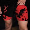 Anime Berserk Shorts Men 2 In 1 Bilayer Casual Sport Shorts Quick Dry Running Summer Jogging 1 - Berserk Merch