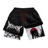 Anime Berserk Shorts Men 2 In 1 Bilayer Casual Sport Shorts Quick Dry Running Summer Jogging 2 - Berserk Merch