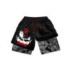 Anime Berserk Shorts Men 2 In 1 Bilayer Casual Sport Shorts Quick Dry Running Summer Jogging 3 - Berserk Merch