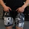 Athletic Quick Dry 2 in 1 Compression Shorts for Men Stylish Manga Anime Berserk Gym Workout 3 - Berserk Merch