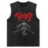 Berserk T Shirt Anime Washed Vest Guts Sleeveless Vintage Tank Top Streetwear T Shirts Summer Harajuku - Berserk Merch