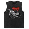 Berserk T Shirt Anime Washed Vest Guts Sleeveless Vintage Tank Top Streetwear T Shirts Summer Harajuku 3 - Berserk Merch