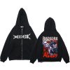 Berserk Zipper Hoodie Anime Long Sleeve Sweatshirts Harajuku Cool Men Women Jackets Clothes Hip Hop Casual 1 - Berserk Merch