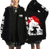 Japanese Anime Berserk Zipper Hoodies Funny Guts Eyes Printed Jackets Hip Hop Streetwear Casual Fleece Long - Berserk Merch