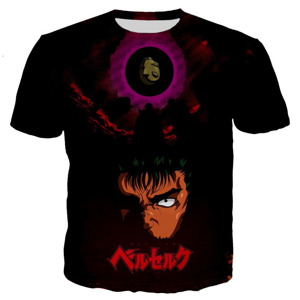 Tshirts Manga Berserk 3D Printed Summer Tees Streetwear Crew Neck Short Sleeve Cartoons TShirt Oversized Men 4 - Berserk Merch