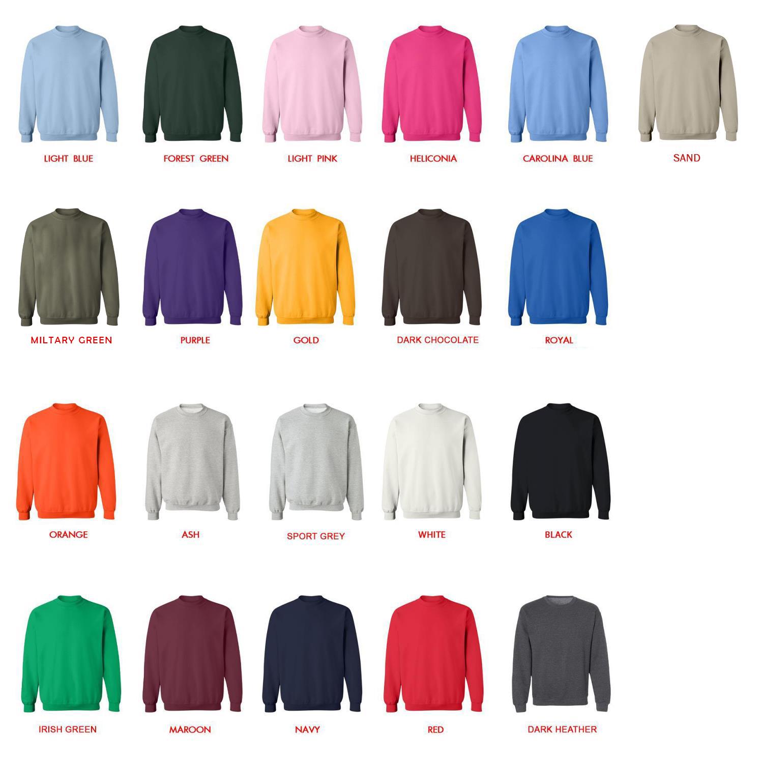 sweatshirt color chart - Berserk Merch