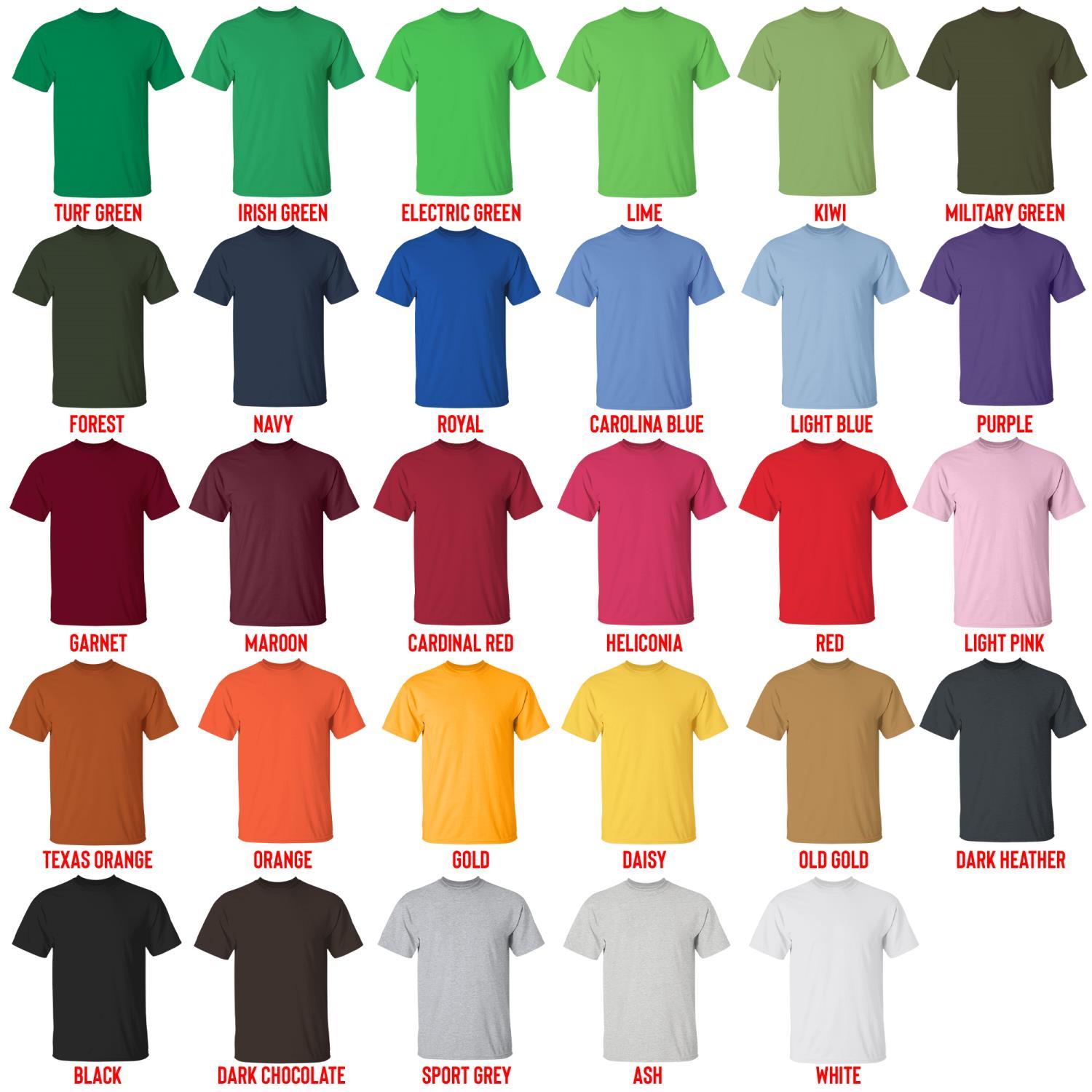 t shirt color chart - Berserk Merch