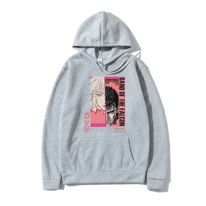 kf S19d8c0bb56d54bec80db98c3483de14fT New Japanese manga Berserk Swordwind Saga Peripheral Hooded Sweatshirt - Berserk Merch