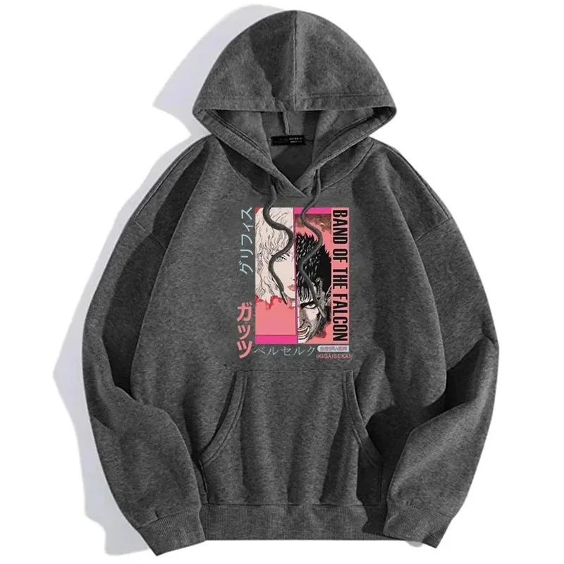 kf S6161a3aa65d64516a0fe917394a21b6cq New Japanese manga Berserk Swordwind Saga Peripheral Hooded Sweatshirt - Berserk Merch