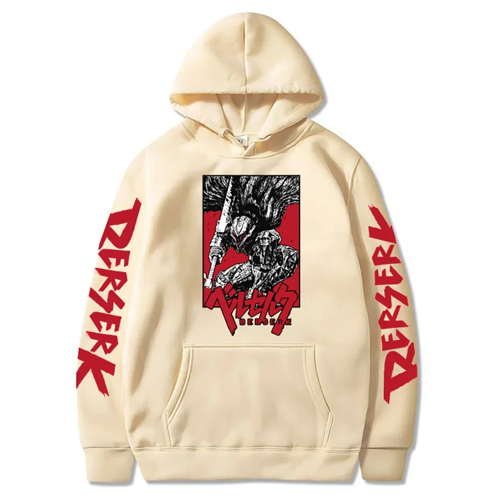 kf Sa34646b0327d43f5ad75ae68957e0aea8 Japanese Anime Hoodie Fashion Hoodies Retro Manga Berserk LoGO print Street patterns youngsters - Berserk Merch