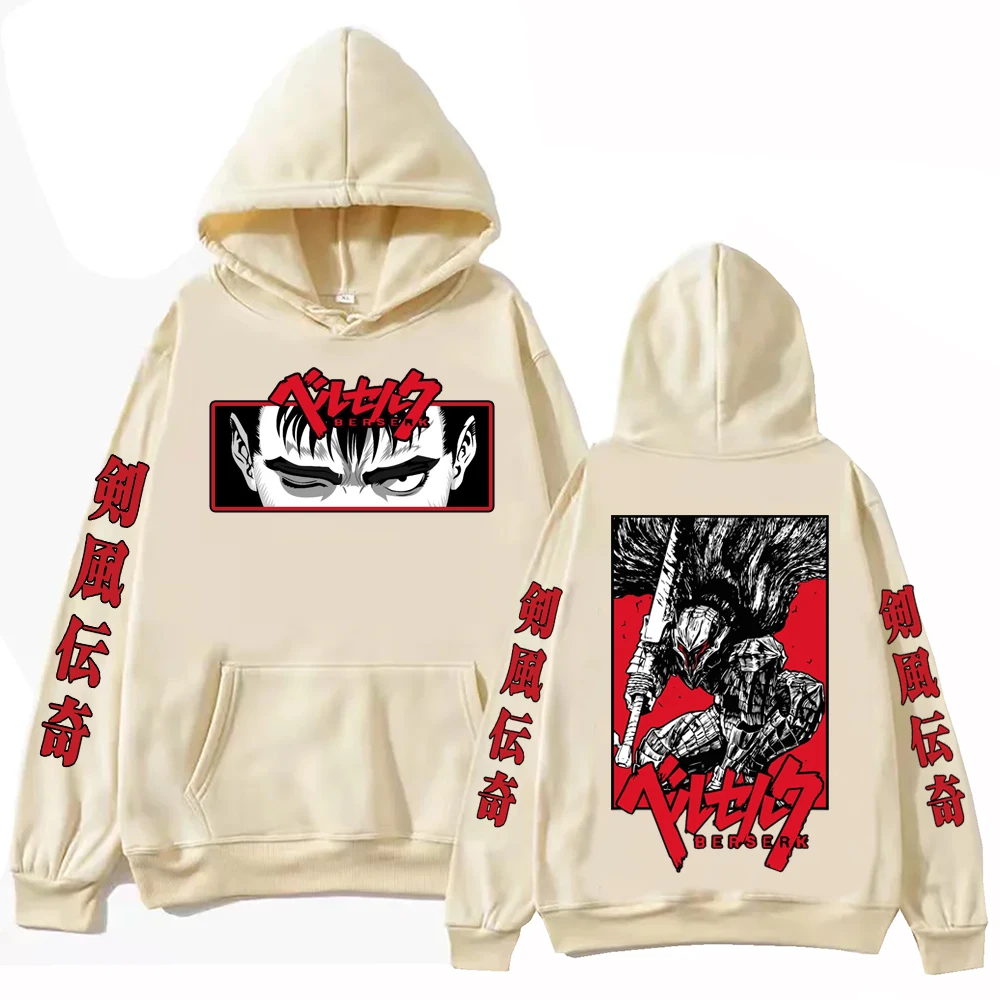 kf Scd51727ae2594a9a901b1232386ce600Y Anime Berserk Guts Hoodie Harajuku Hip Hop Pullover Tops Sweatshirt Fans Gift - Berserk Merch